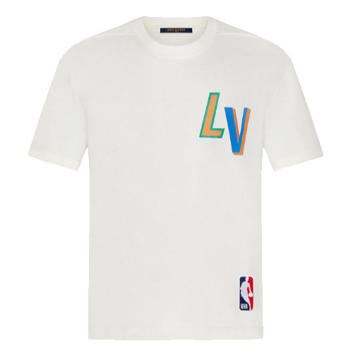 1A8X8R LVXNBA Front and Back Lettering White T-Shirt